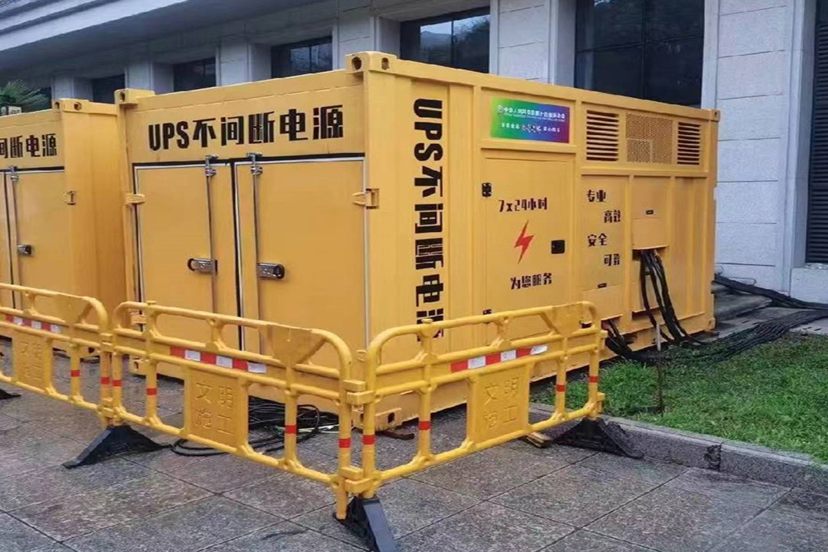 尧都发电机租赁施工现场