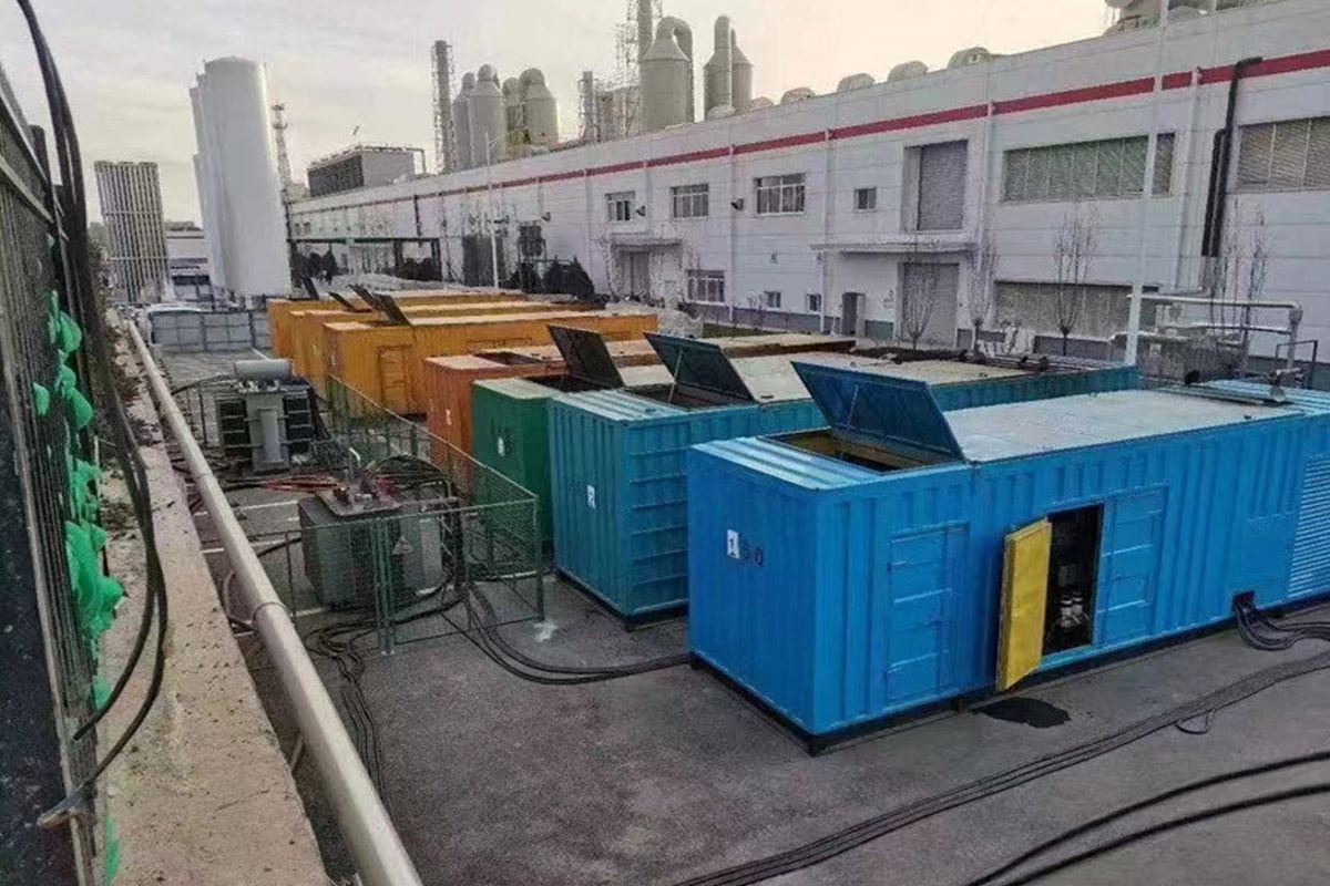 尧都发电机租赁施工现场